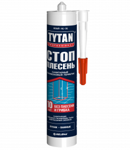 Стоп плесень герметик силикон санитарный нейтральный прозрачный TYTAN Professional 280 мл
