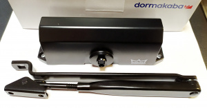 Доводчик дверной DORMA TS 77 EN-4, 120 кг., с рычагом, ЧЁРНЫЙ (12 шт. /упаковка)